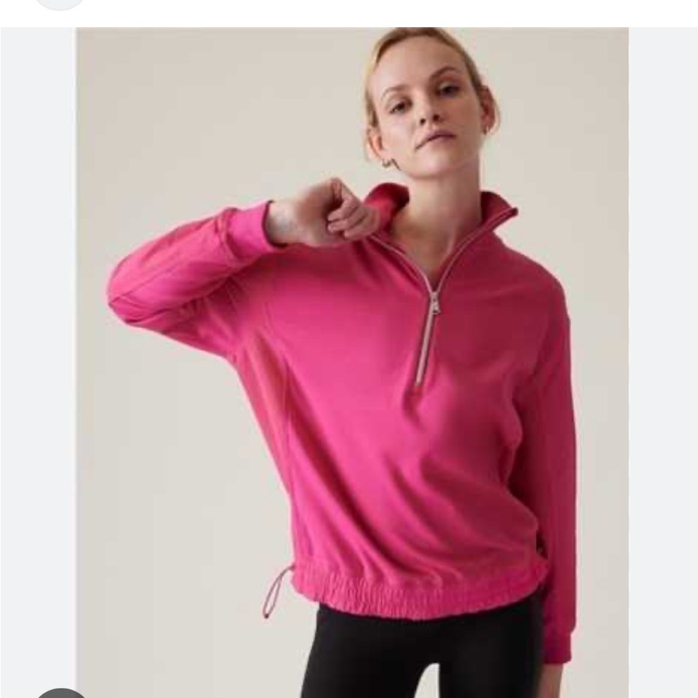Athleta hybrid half zip sweater L